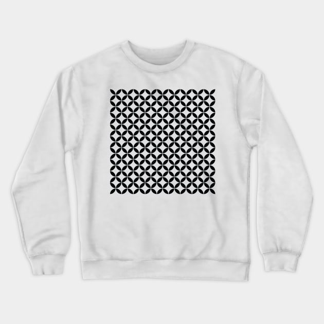 Retro Circles and Diamonds black Crewneck Sweatshirt by Makanahele